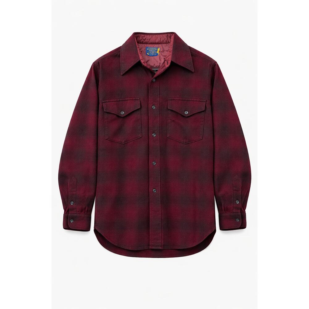 Cabincore Cozy 50s 60s‎ Vintage Pendleton Plaid Shirt Red Burgundy Size M